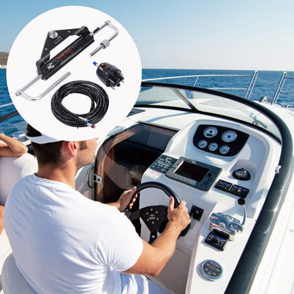 150HP Hydraulic Outboard Steering Kit Boat Marine System, Built-in Two-Way Lock Cylinder, 150HP Pump and High-Strength Nylon Hose for Single Station, Single-Engine use - Image 8