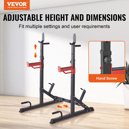 Squat Power Rack Adjustable Heavy Duty Barbell Weight Bench Press Stand - Image 2