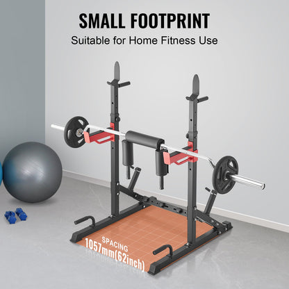 Squat Power Rack Adjustable Heavy Duty Barbell Weight Bench Press Stand - Image 6