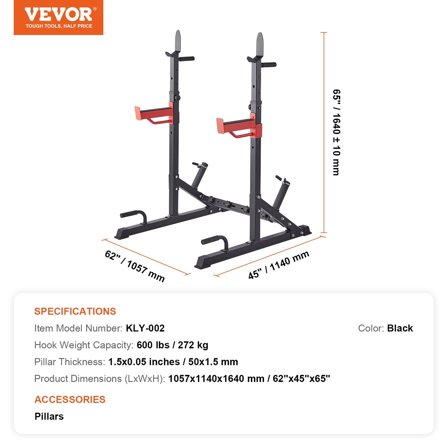 Squat Power Rack Adjustable Heavy Duty Barbell Weight Bench Press Stand - Image 7