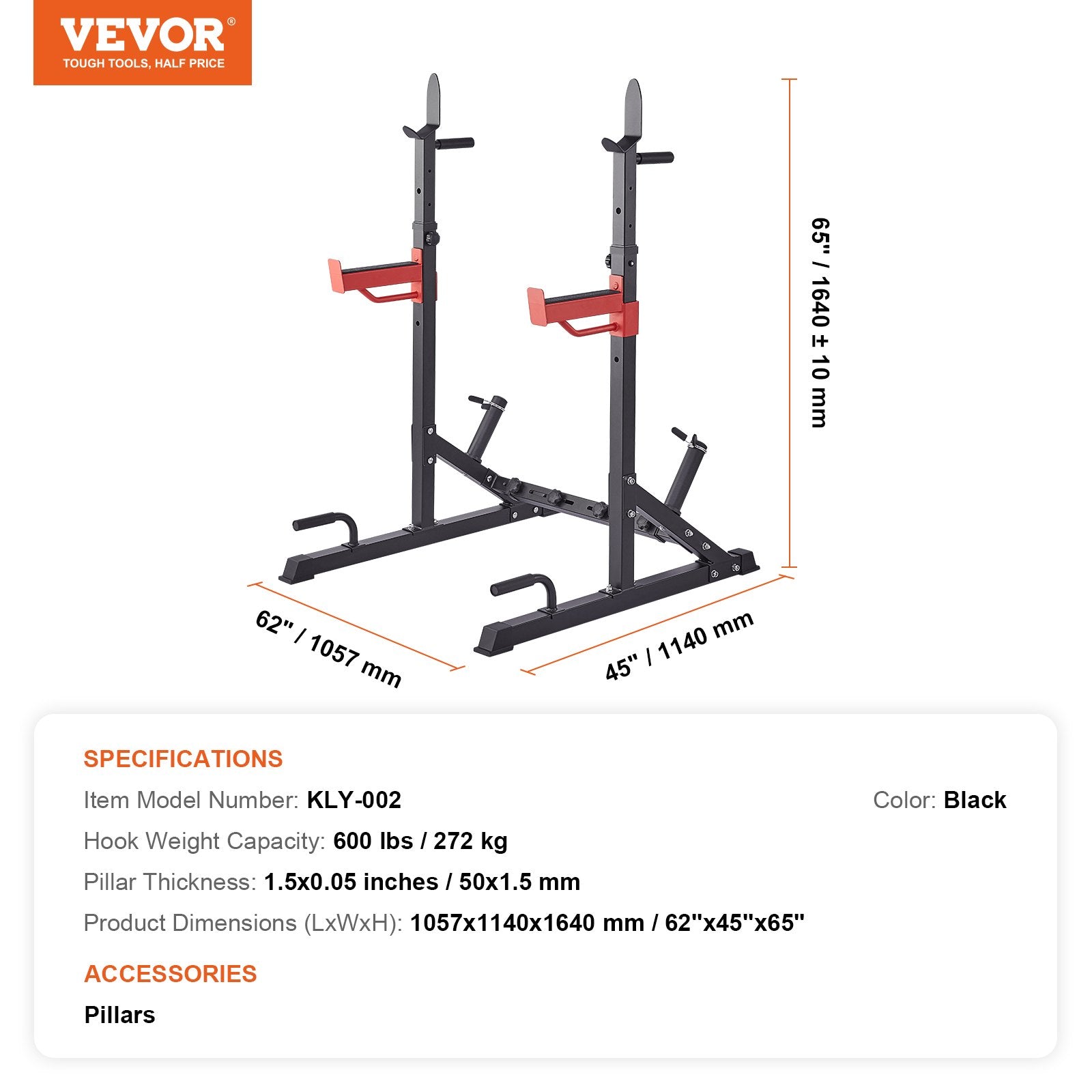 Squat Power Rack Adjustable Heavy Duty Barbell Weight Bench Press Stand - Image 7
