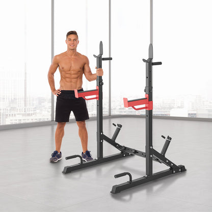 Squat Power Rack Adjustable Heavy Duty Barbell Weight Bench Press Stand - Image 8