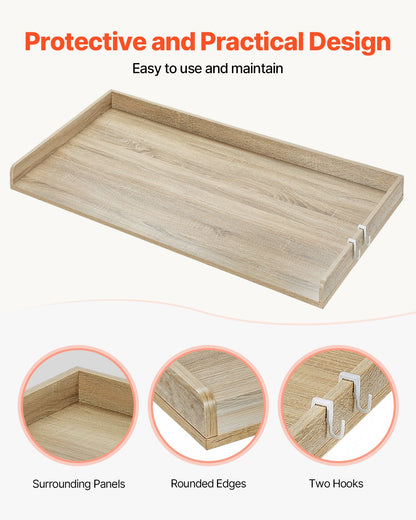 Washer Dryer Countertop, 54" x 27" Wooden Washer and Dryer Countertop, Water-Resistant Laundry Machine Topper Cover with Anti-Slip Pads, for Laundry Room Organization and Storage, Oak - Image 6