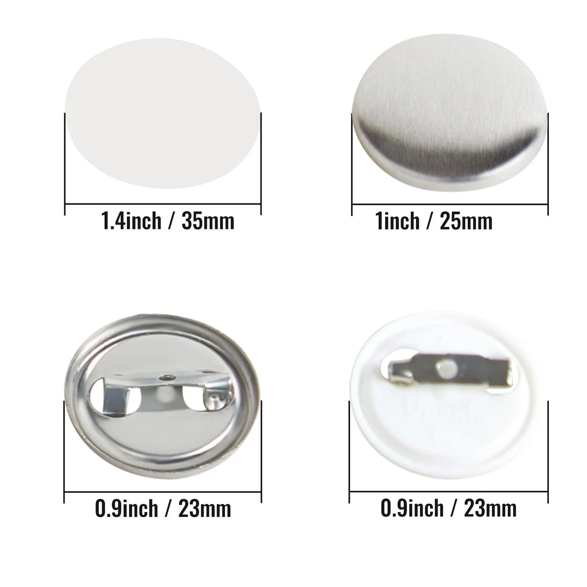 1" 25mm Button Badge Parts Supplies for Button Maker Machine 500 Sets - Image 8