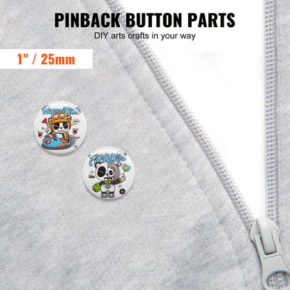 1" 25mm Button Badge Parts Supplies for Button Maker Machine 500 Sets - Image 2