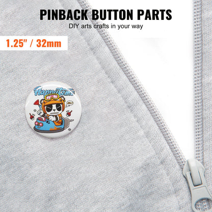 1.25" 32mm Button Badge Parts Supplies for Button Maker Machine 500 Sets - Image 2