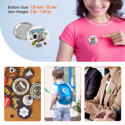 1.25" 32mm Button Badge Parts Supplies for Button Maker Machine 500 Sets - Image 7