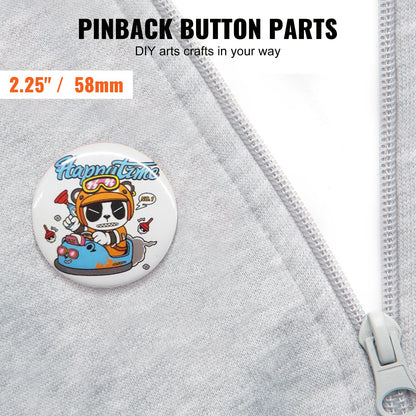 2.25" 58mm Button Badge Parts Supplies for Button Maker Machine 500 Sets - Image 2