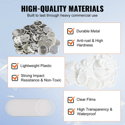 2.25" 58mm Button Badge Parts Supplies for Button Maker Machine 500 Sets - Image 4