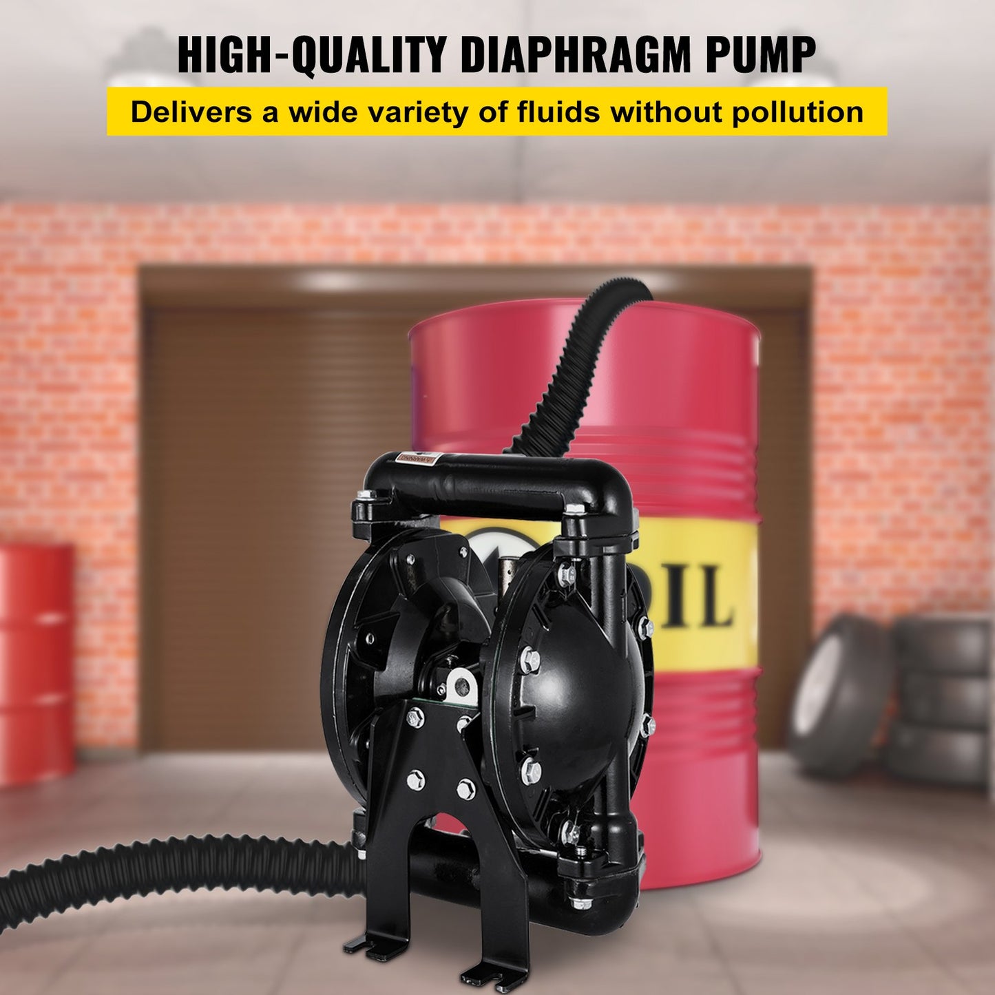 Air-Operated Double Diaphragm Pump 24 GPM 1 Inch Inlet And Outlet - Image 2
