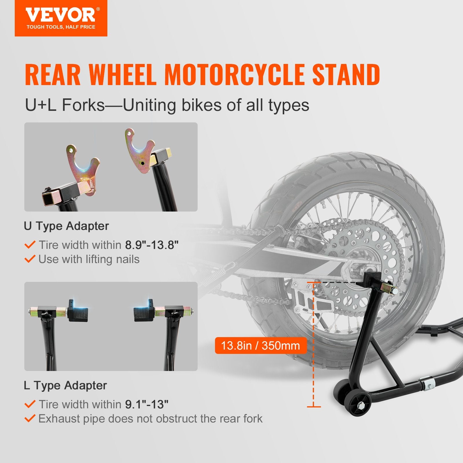 Motorcycle Bike Stand Rear 850 LBS Forklift Spoolift Paddock Swingarm Lift - Image 2