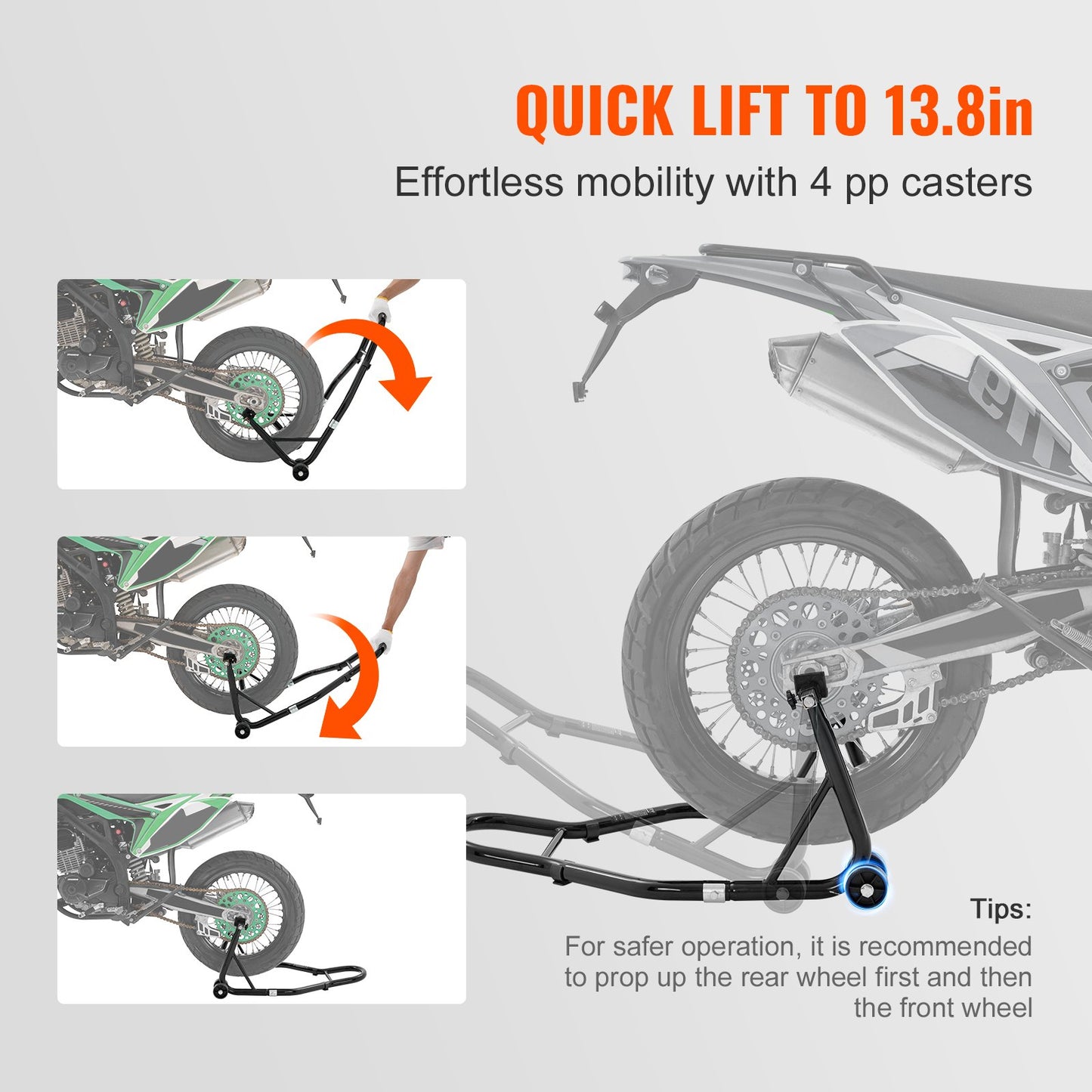 Motorcycle Bike Stand Rear 850 LBS Forklift Spoolift Paddock Swingarm Lift - Image 5