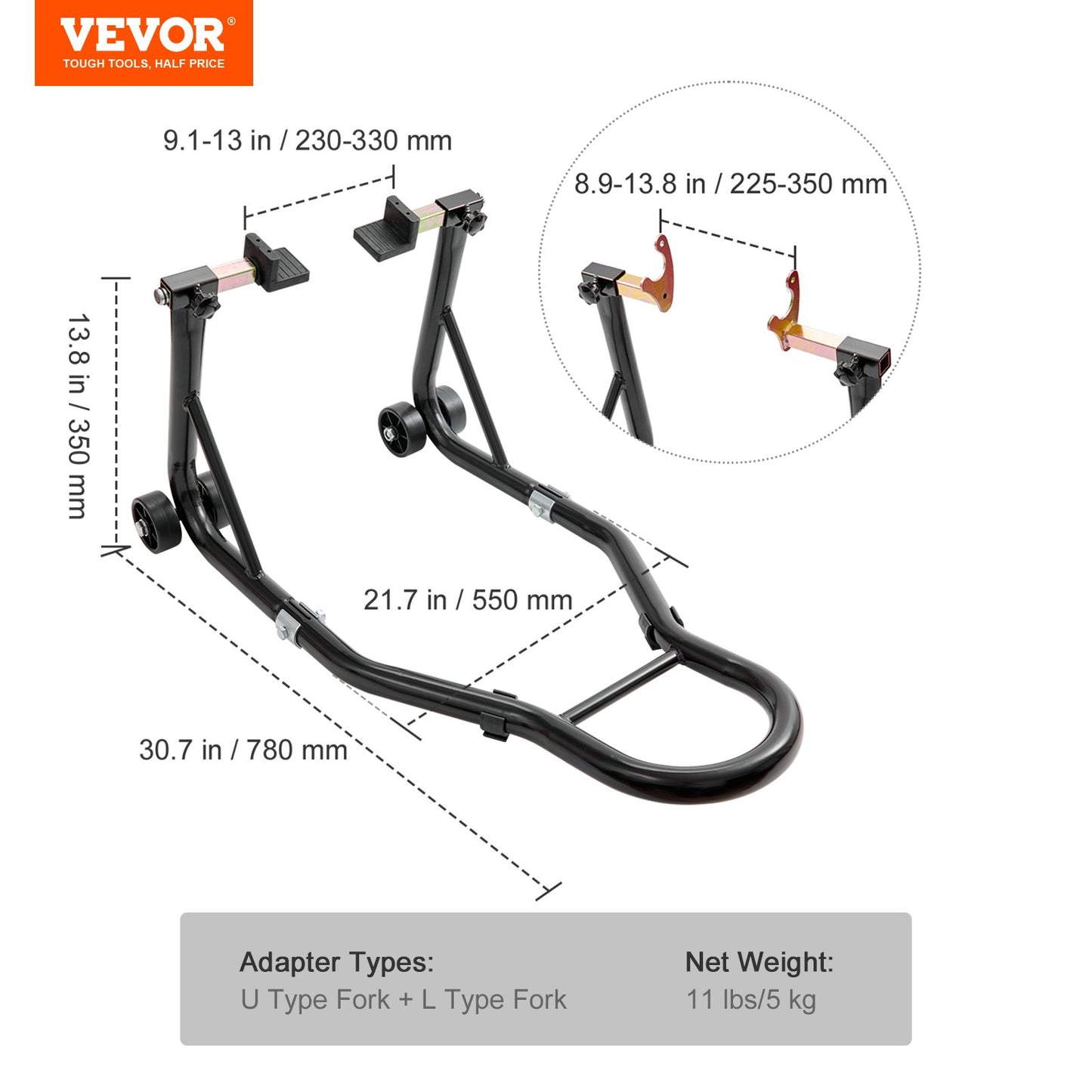 Motorcycle Bike Stand Rear 850 LBS Forklift Spoolift Paddock Swingarm Lift - Image 7