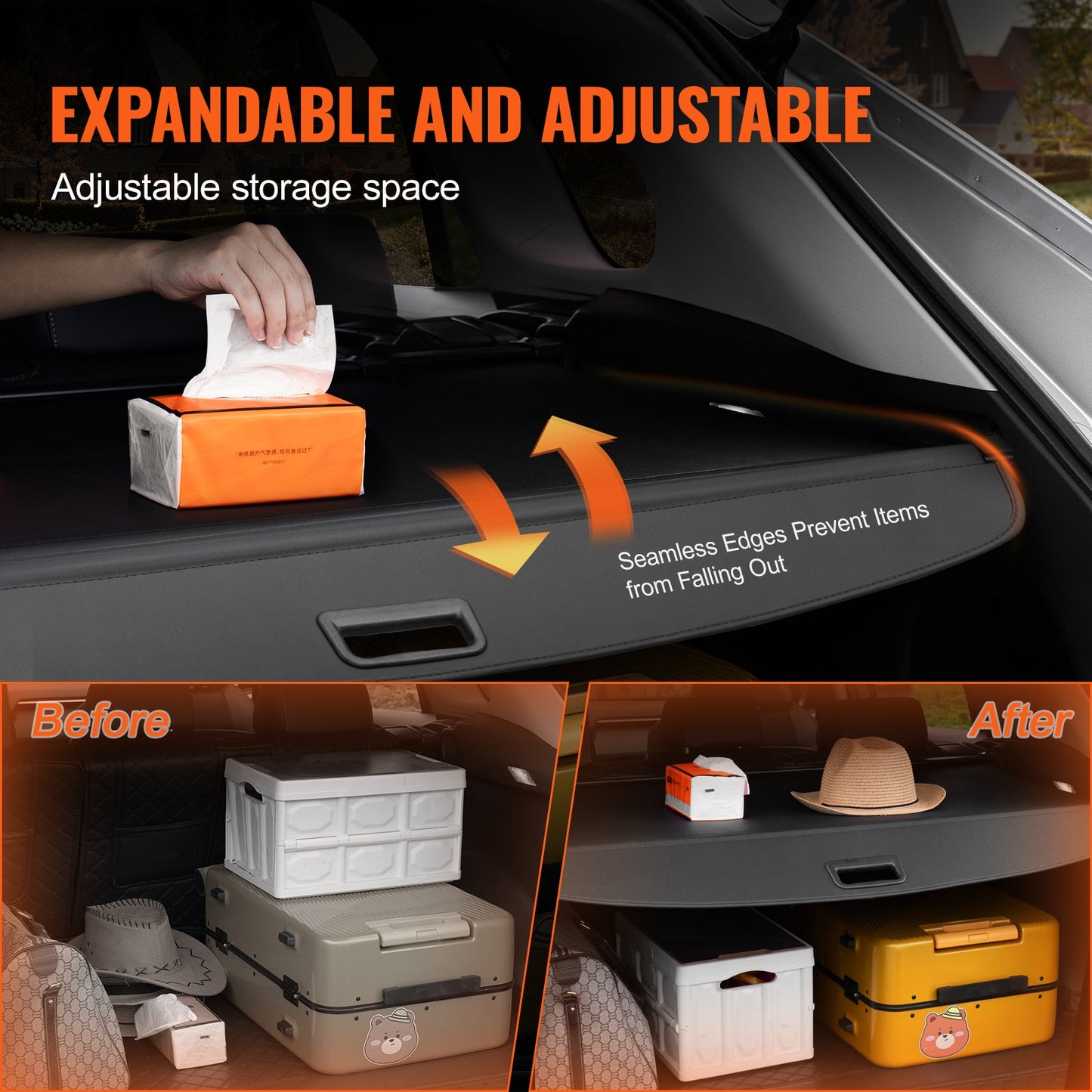Retractable Cargo Cover for Jeep Grand Cherokee 2 Row 2022-2024 OEM Design - Image 4