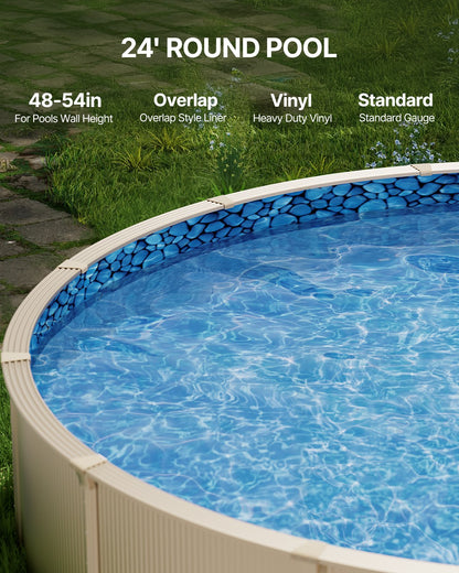 Round Pool Liner 24ft Overlap Style Pool Liner 54in Wall Height - Image 2