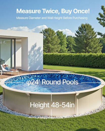 Round Pool Liner 24ft Overlap Style Pool Liner 54in Wall Height - Image 3