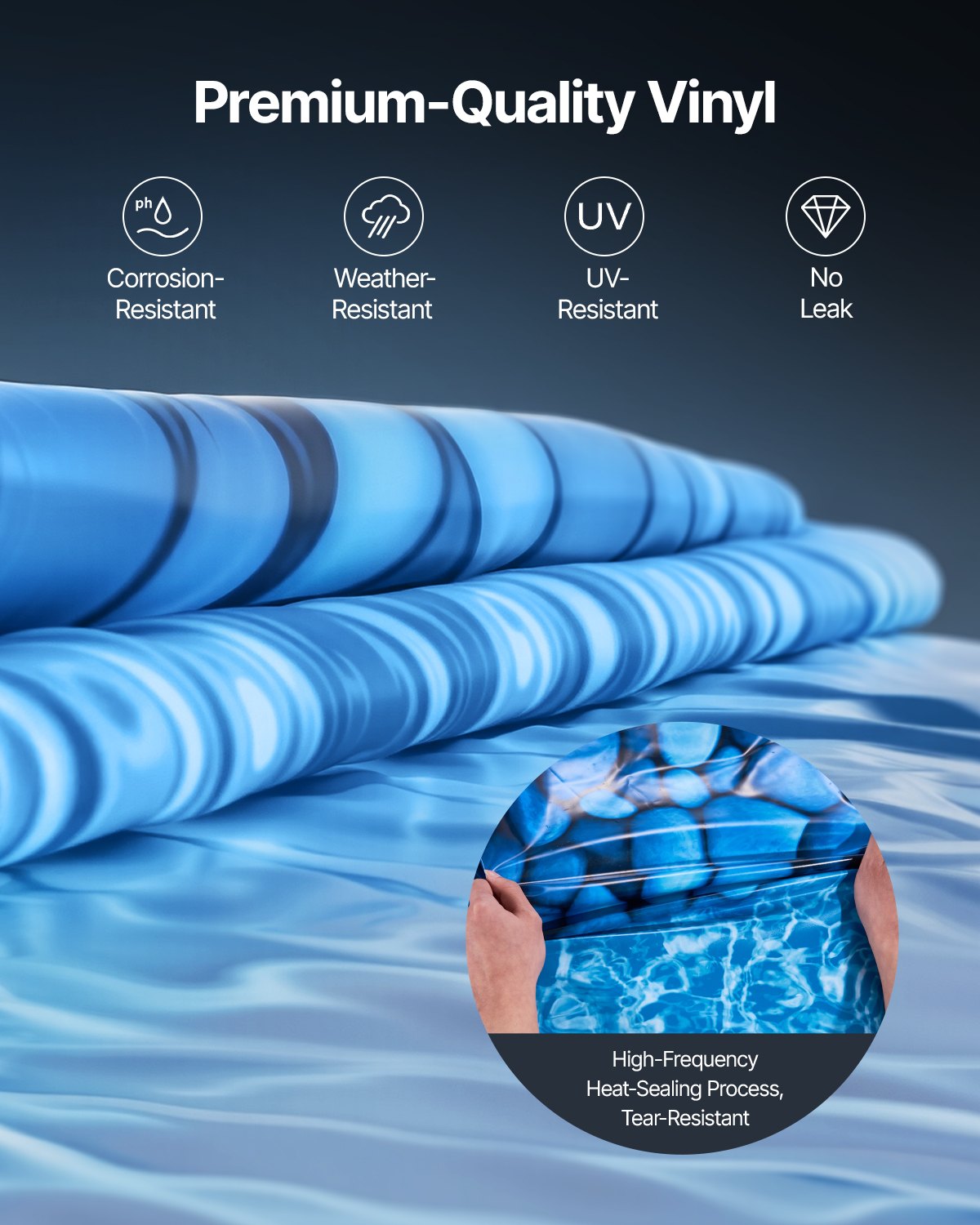 Round Pool Liner 24ft Overlap Style Pool Liner 54in Wall Height - Image 5