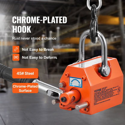 Magnetic Lifter, 100 kg/220 lbs Pulling Capacity, 2.5 Safety Factor, Neodymium & Steel, Lifting Magnet with Release, Permanent Lift Magnets, Heavy Duty Magnet for Hoist, Shop Crane, Block, Board - Image 4