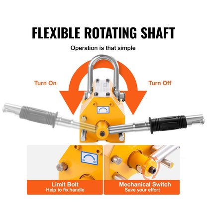 Magnetic Lifter, 300 kg Pulling Capacity, 2.5 Safety Factor, Neodymium & Steel, Lifting Magnet with Release, Permanent Lift Magnets, Heavy Duty Magnet for Hoist, Shop Crane, Block, Board - Image 5