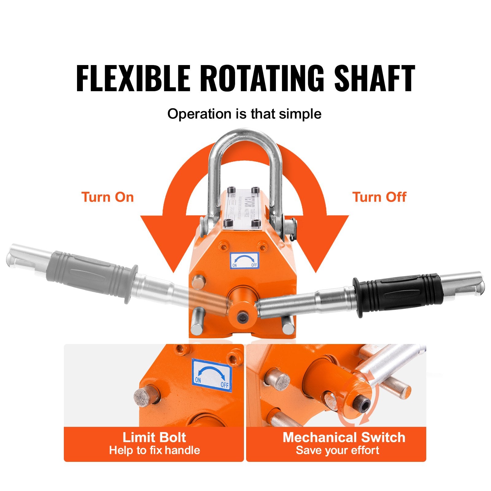 Magnetic Lifter, 1000kg Pulling Capacity, 2.5 Safety Factor, Neodymium & Steel, Lifting Magnet with Release, Permanent Lift Magnets, Heavy Duty Magnet for Hoist, Shop Crane, Block, Board - Image 5