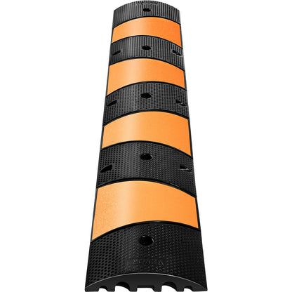 Rubber Speed Bump, 1 Pack 2 Channel Speed Bump Hump, 72.8\" Long Modular Speed Bump Rated 22000 LBS Load Capacity, 72.8 x 12.2 x 2.2 Garage Speed Bump for Asphalt Concrete Gravel Driveway-6 FT - Image 9