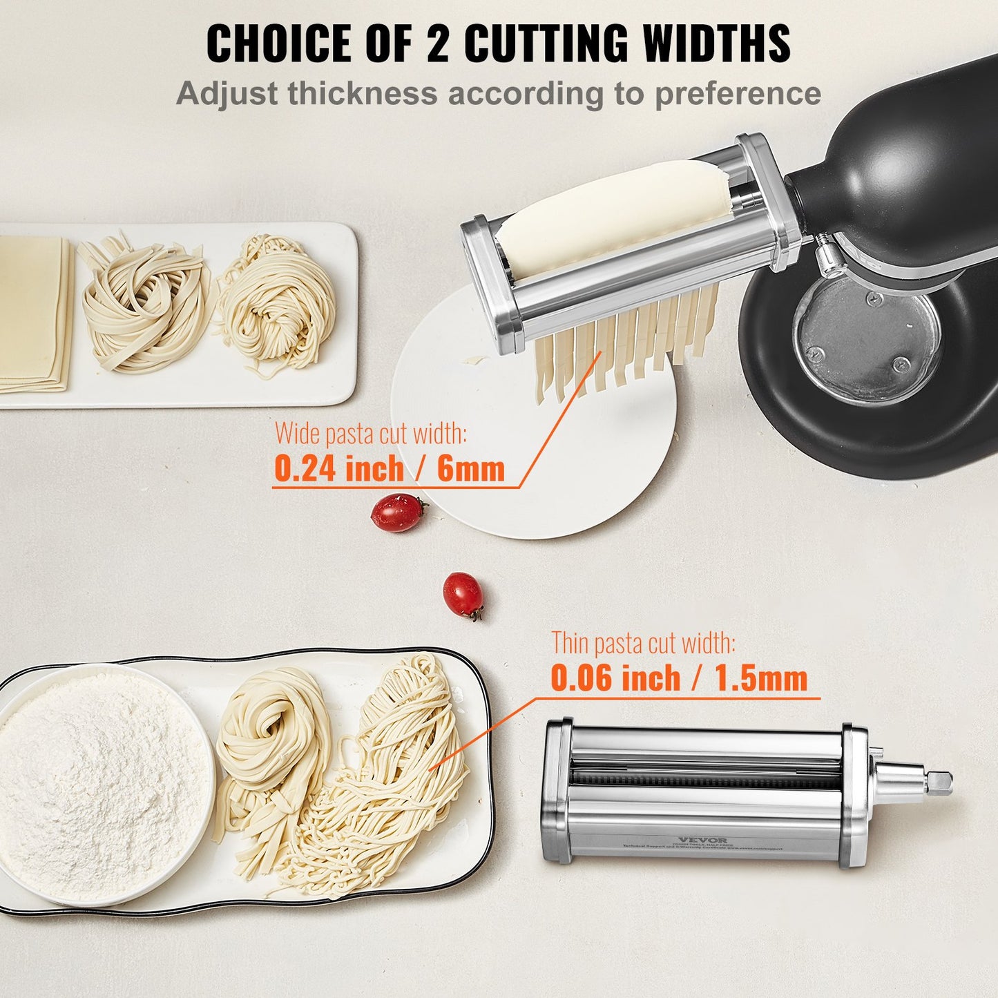 3Pcs Pasta Attachment for KitchenAid Stand Mixer Pasta Roller Cutter Set - Image 4