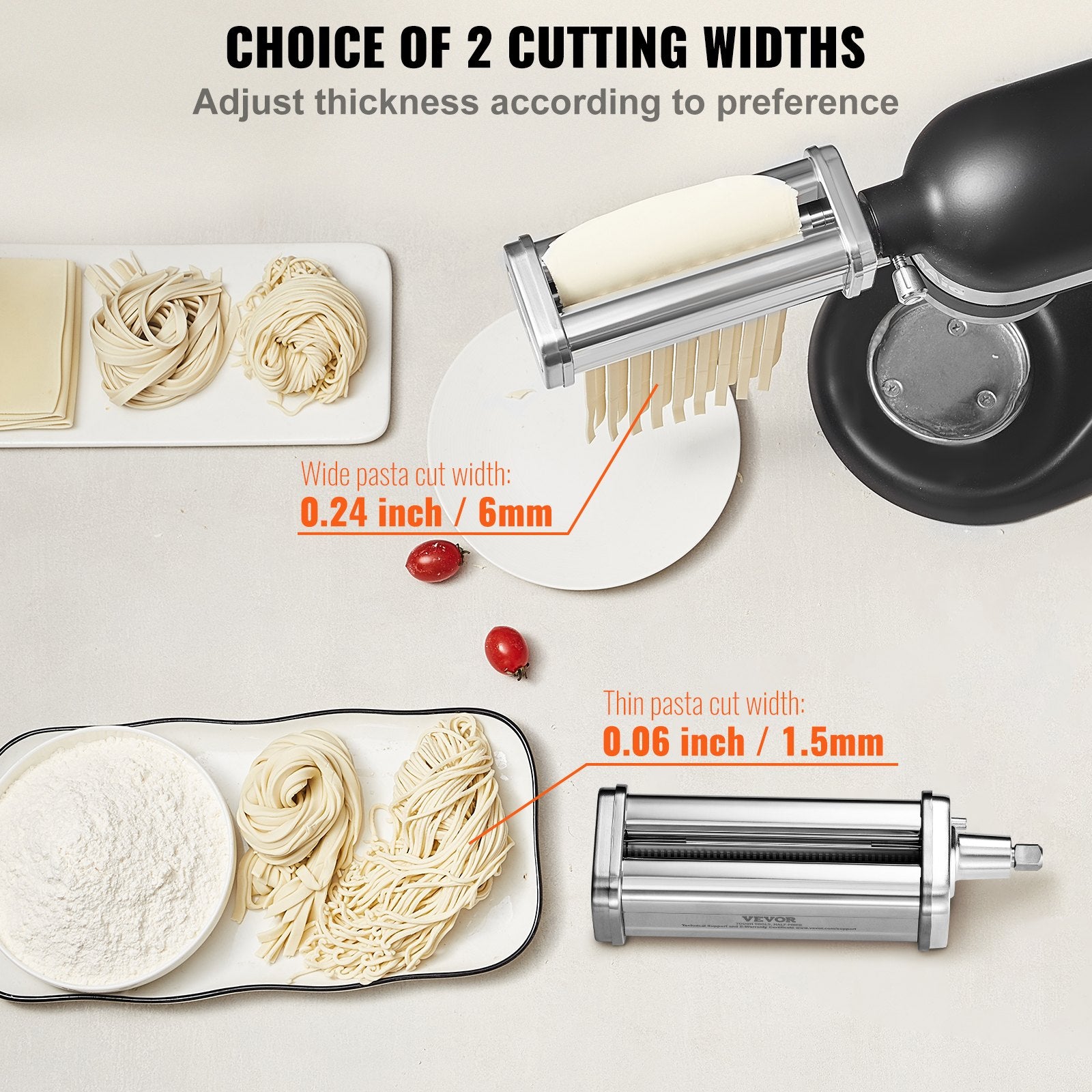 3Pcs Pasta Attachment for KitchenAid Stand Mixer Pasta Roller Cutter Set - Image 4