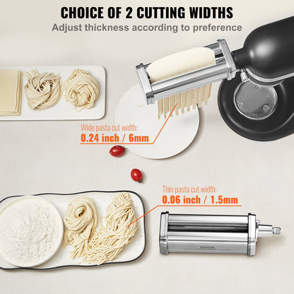 3Pcs Pasta Attachment for KitchenAid Stand Mixer Pasta Roller Cutter Set - Image 4