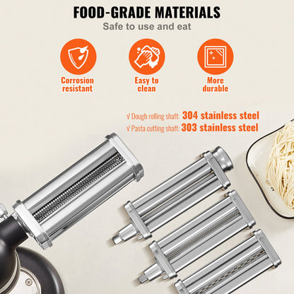 3Pcs Pasta Attachment for KitchenAid Stand Mixer Pasta Roller Cutter Set - Image 5