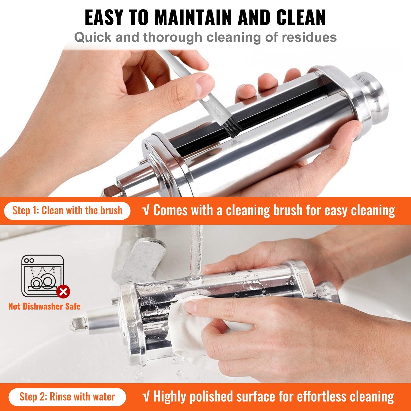 3Pcs Pasta Attachment for KitchenAid Stand Mixer Pasta Roller Cutter Set - Image 6