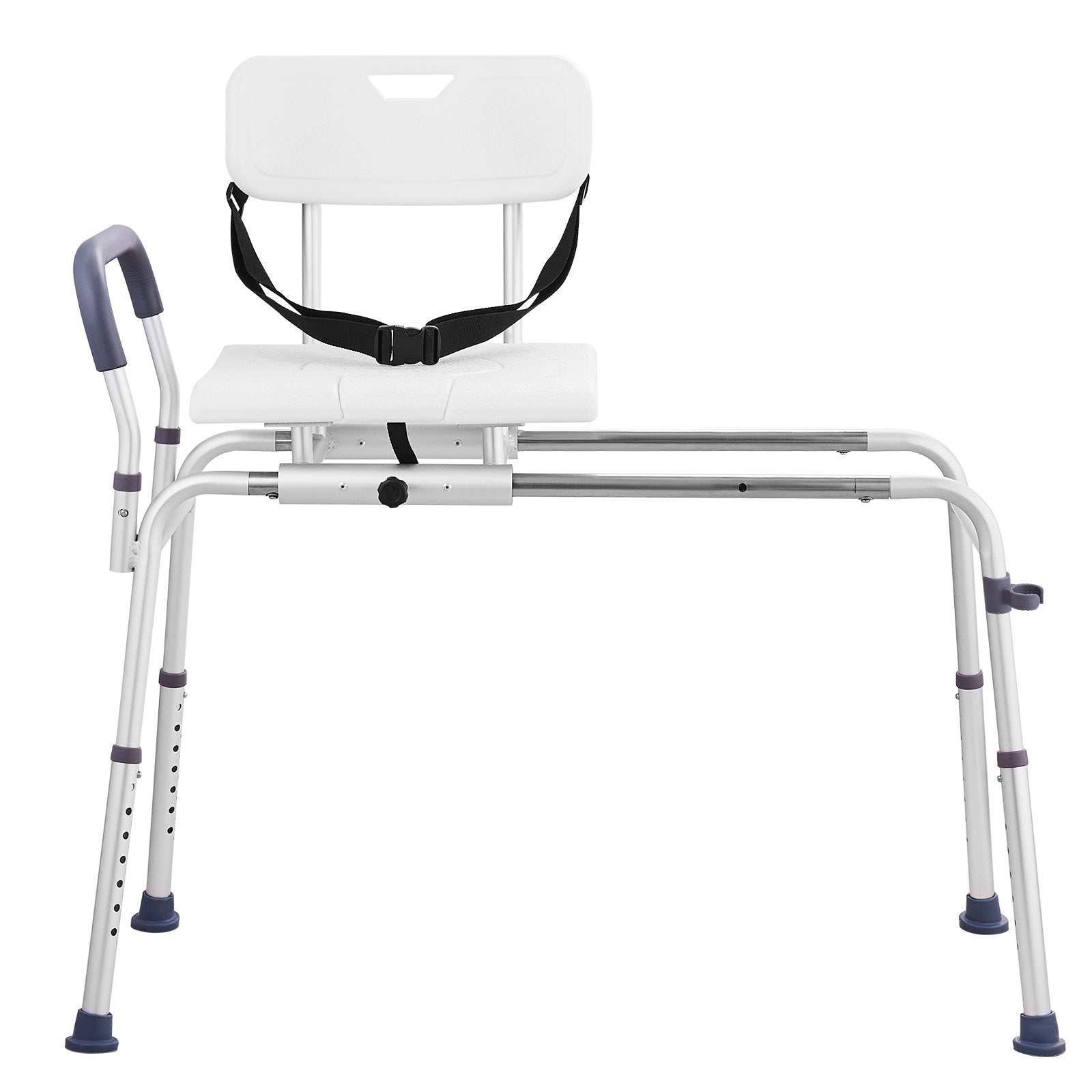 Sliding Tub Transfer Bench Shower Chair & Cut-Out Seat Reversible Backrest - Image 9