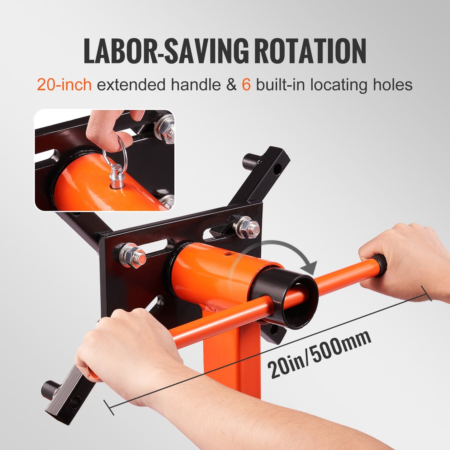Engine Stand 750LBS Motor Hoist Dolly 360 Degree Adjustable Mounting Head - Image 4