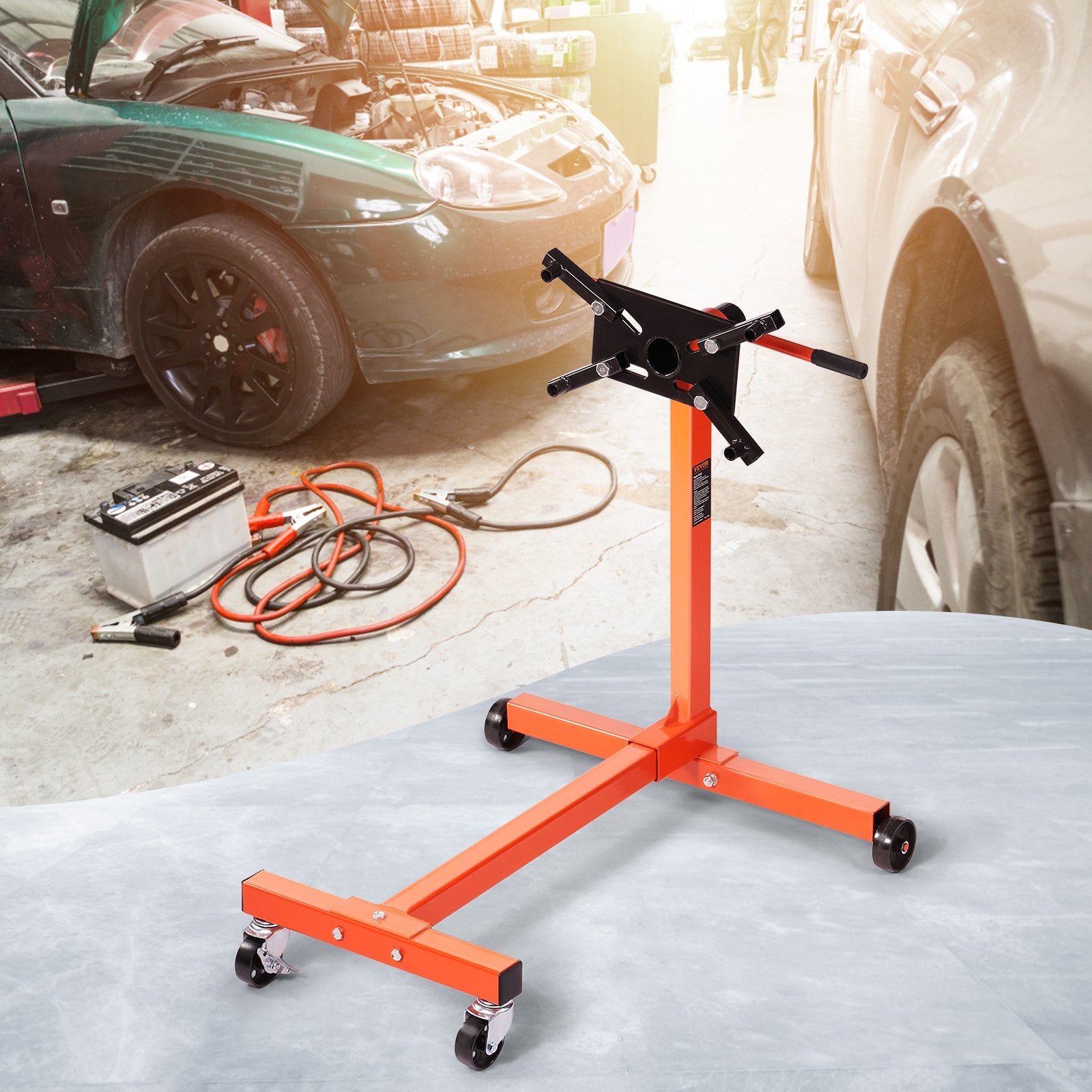 Engine Stand 750LBS Motor Hoist Dolly 360 Degree Adjustable Mounting Head - Image 8