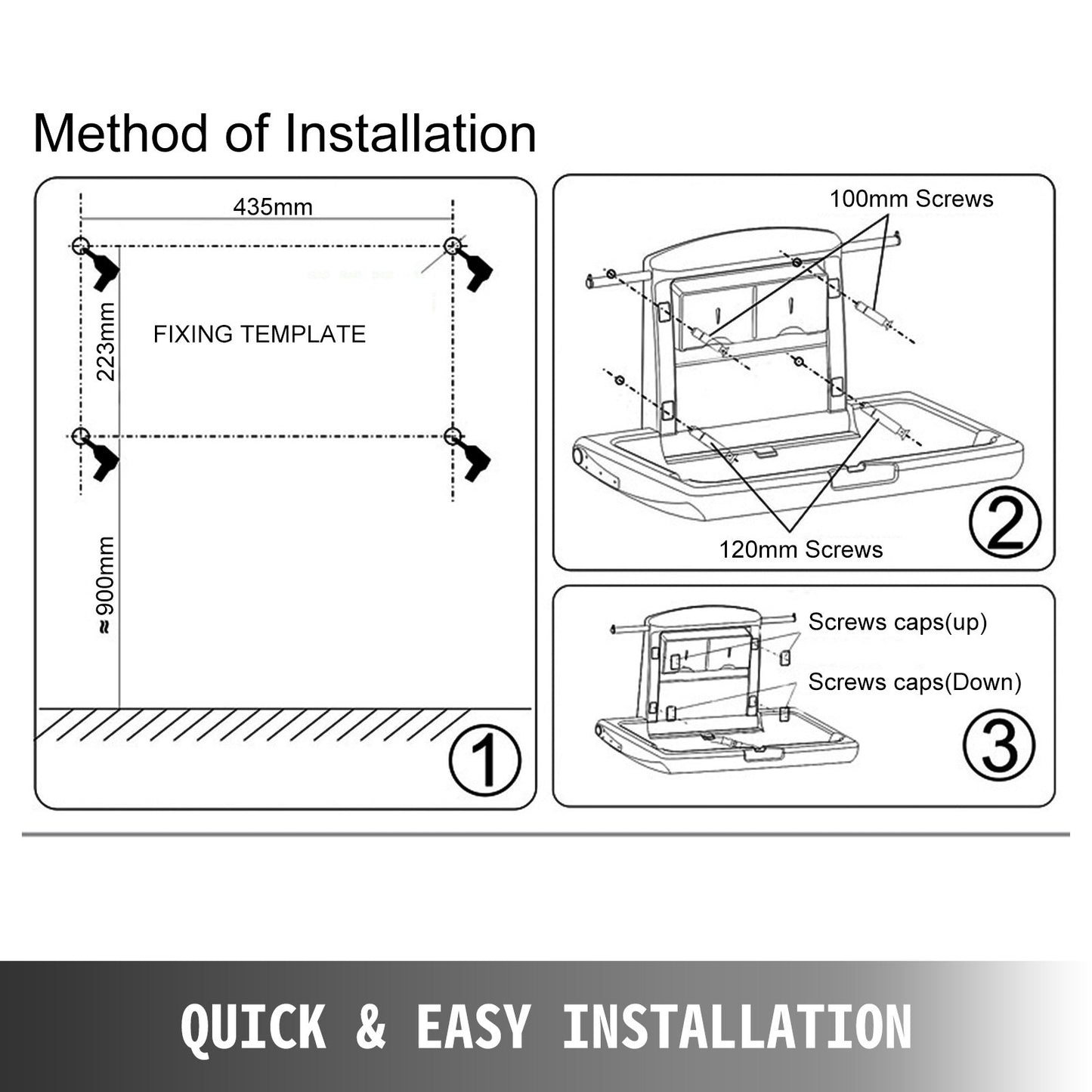 Horizontal Baby Changing Table Wall-mounted Baby Diaper Changing Station Vertical Fold Down Baby Changing Table - Image 6