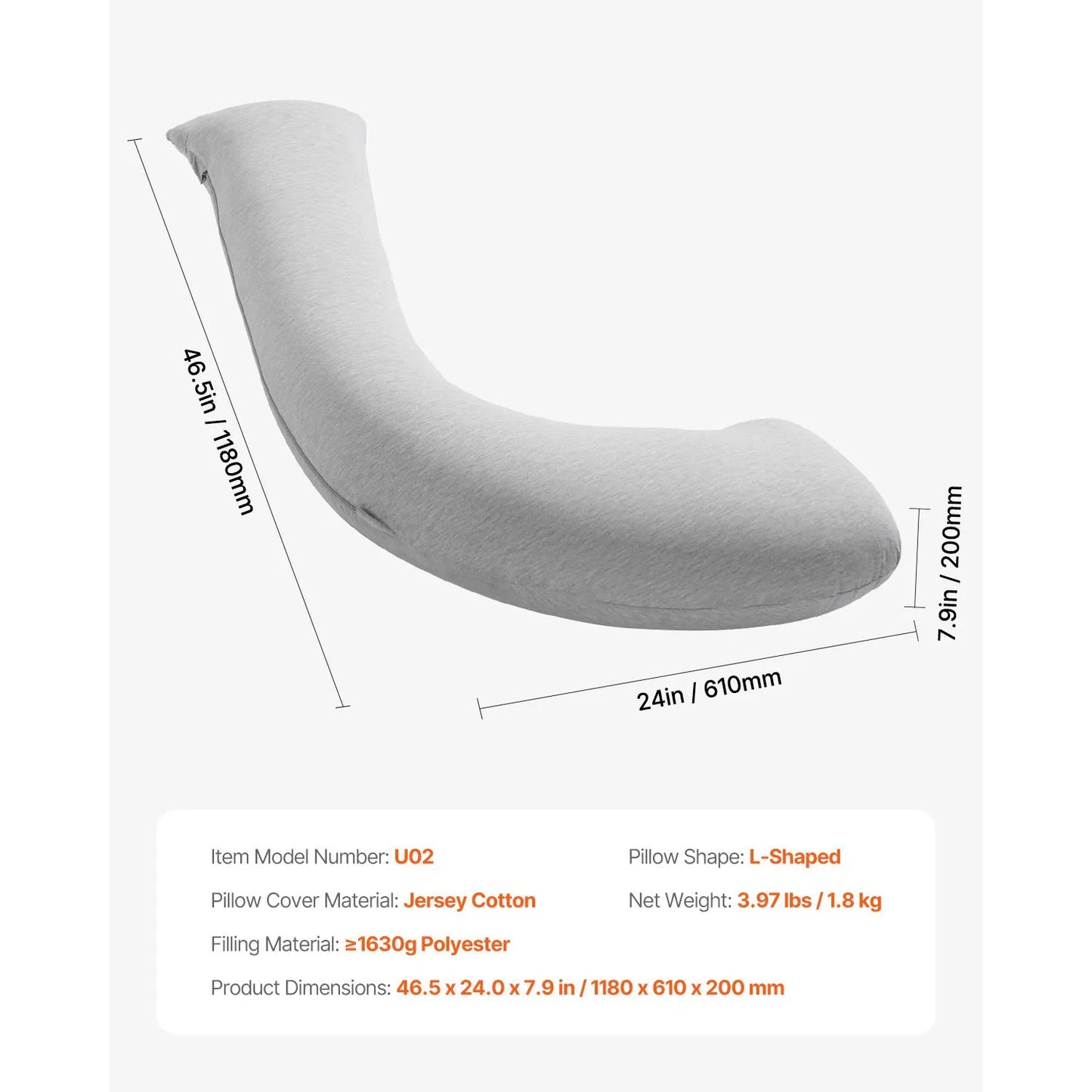 Pregnancy Pillows L-Shaped Pregnant Maternity Pillow Soft & Breathable - Image 7