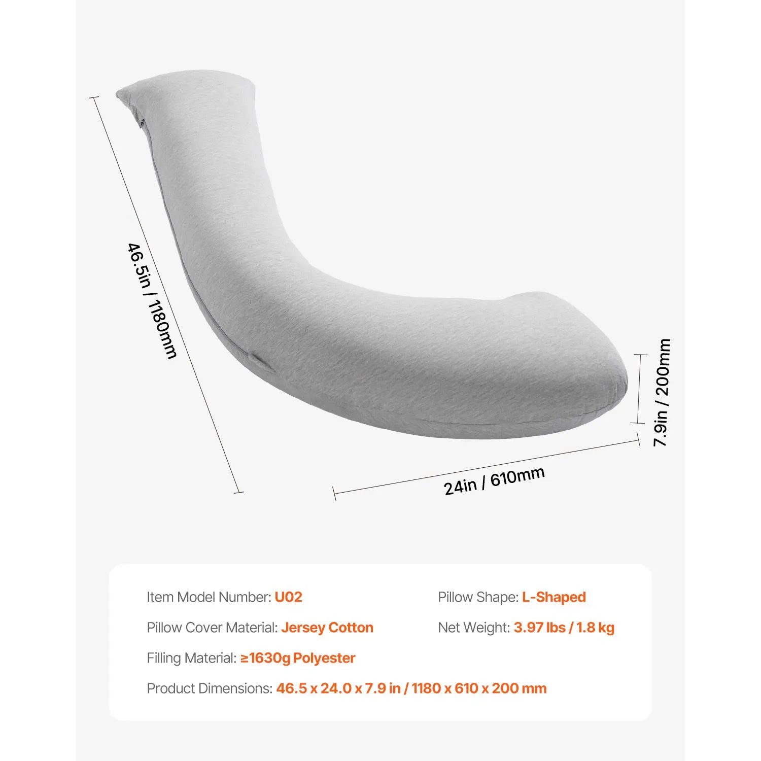 Pregnancy Pillows L-Shaped Pregnant Maternity Pillow Soft & Breathable - Image 7