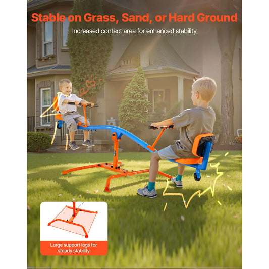 Kids Seesaw 136 kg Capacity 360 Degrees Rotating Teeter Totter Aged 3+ - Image 2