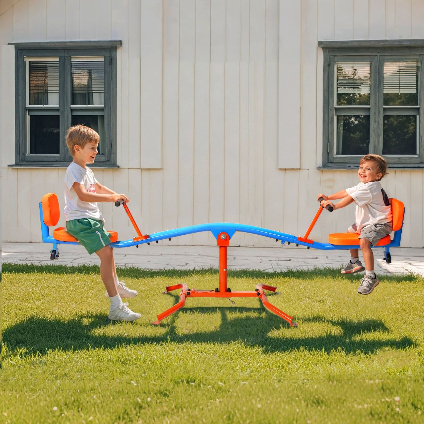 Kids Seesaw 136 kg Capacity 360 Degrees Rotating Teeter Totter Aged 3+ - Image 8