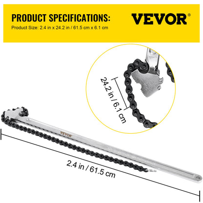 24 Inch Pipe Chain Wrench Heavy Duty 6.7 Inch Chain Wrench - Image 7