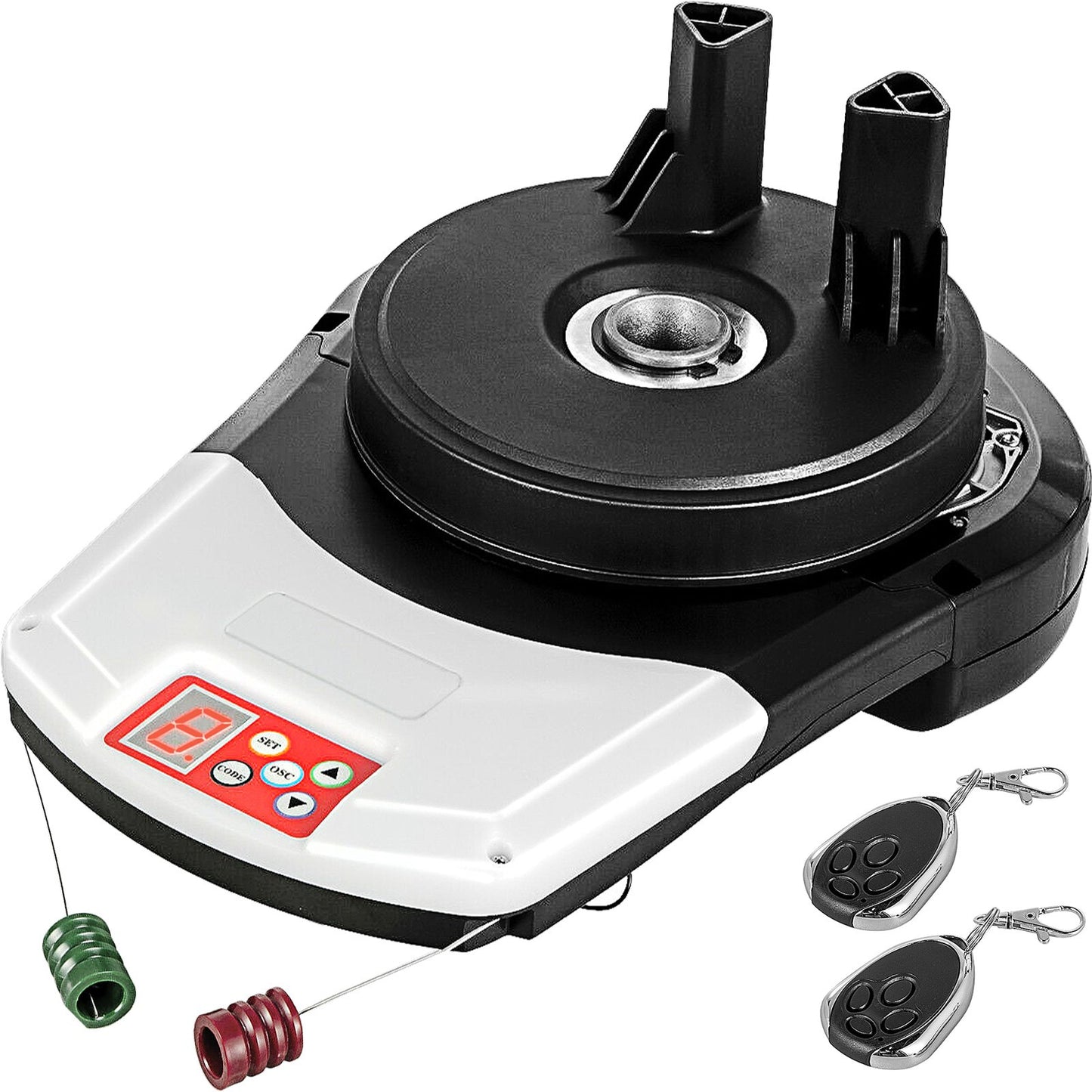 Garage Roller Door Opener, 800 N Lift Force 164 ft Remote Control, 220V Electric Roller Gate Opener, Auto Garage Roller Gate Opener Kit with 2 Remote, Apply for Garage Store