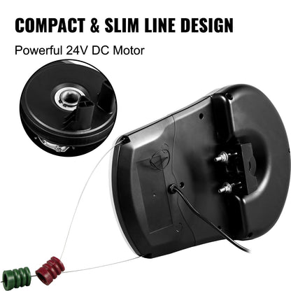 Garage Roller Door Opener, 800 N Lift Force 164 ft Remote Control, 220V Electric Roller Gate Opener, Auto Garage Roller Gate Opener Kit with 2 Remote, Apply for Garage Store - Image 2