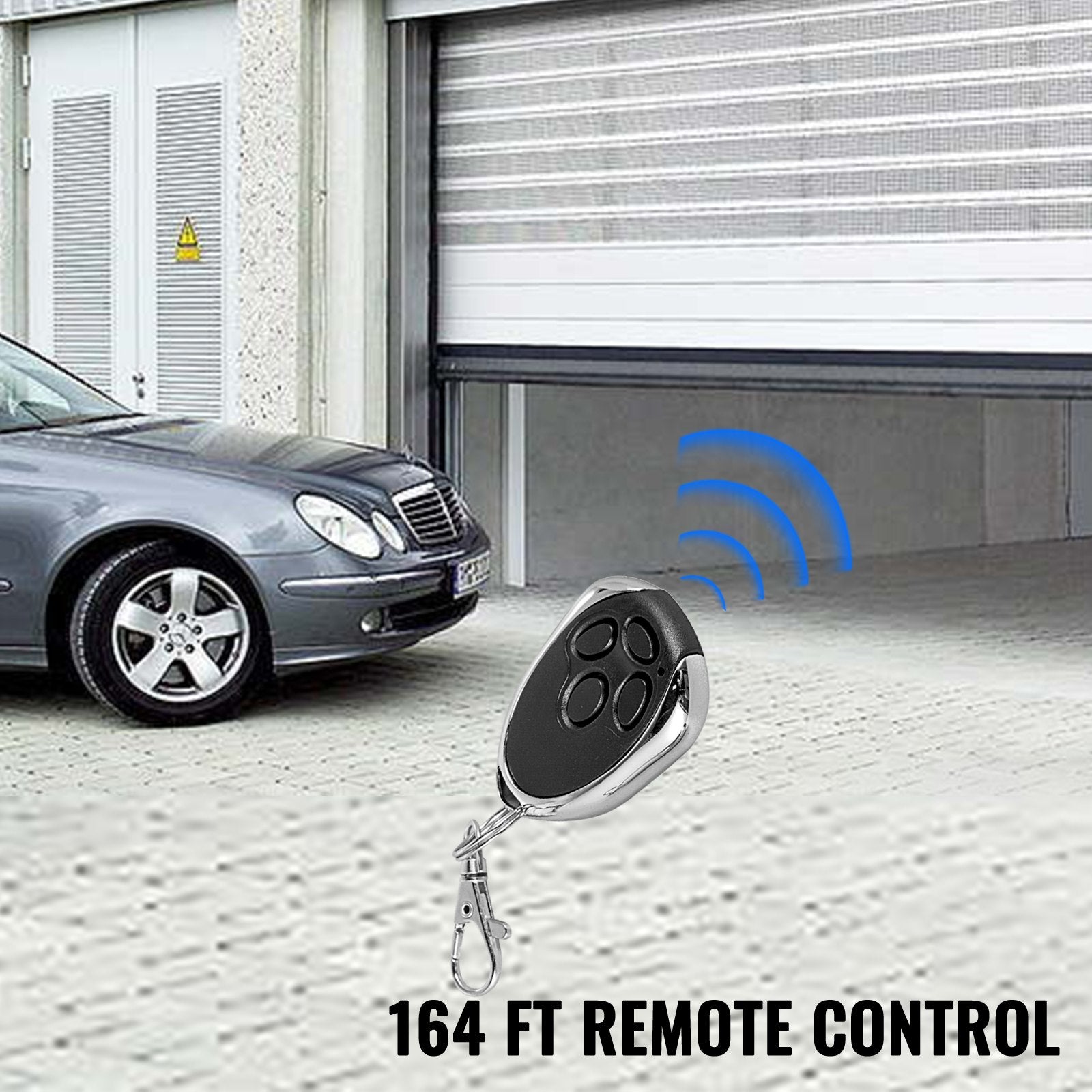 Garage Roller Door Opener, 800 N Lift Force 164 ft Remote Control, 220V Electric Roller Gate Opener, Auto Garage Roller Gate Opener Kit with 2 Remote, Apply for Garage Store - Image 3