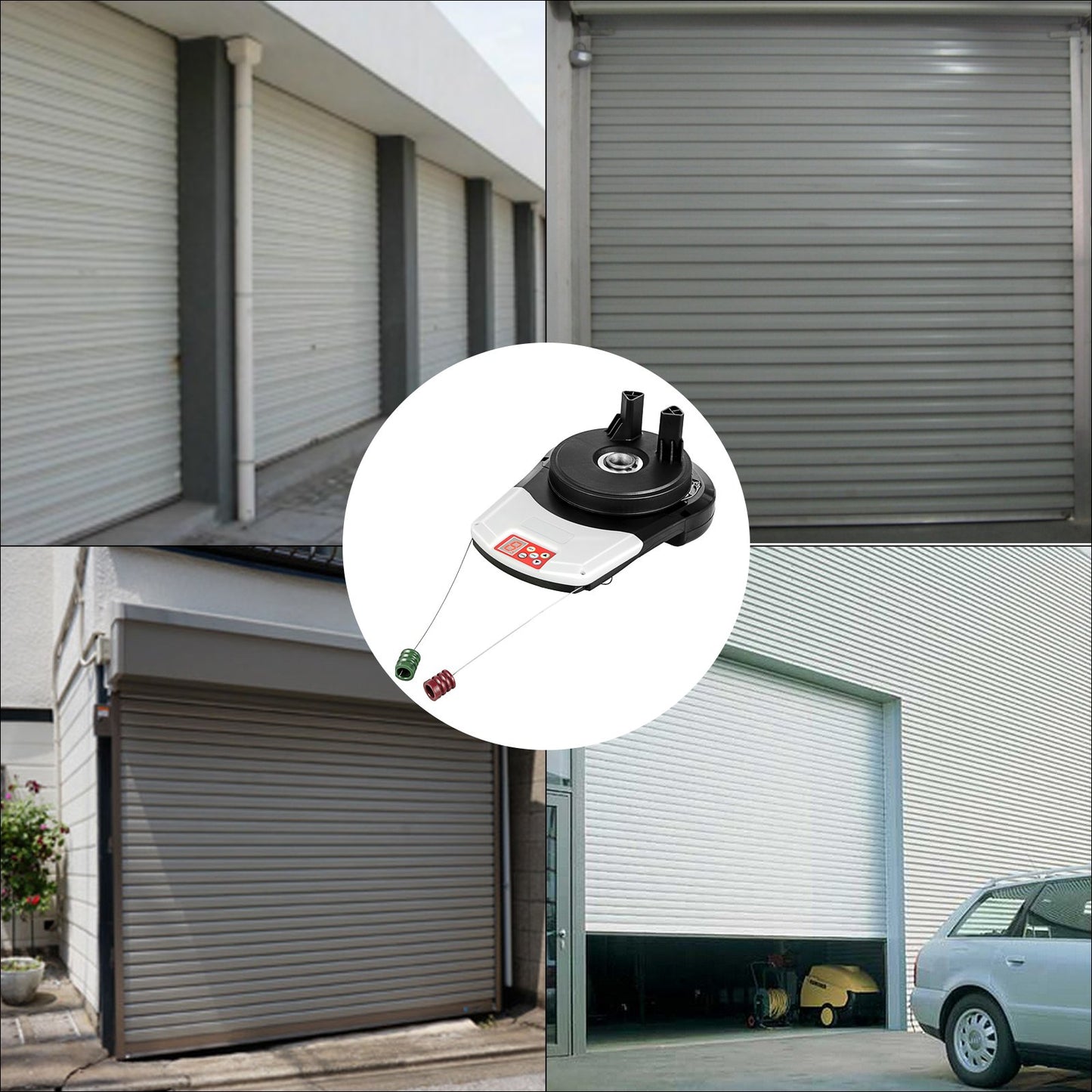 Garage Roller Door Opener, 800 N Lift Force 164 ft Remote Control, 220V Electric Roller Gate Opener, Auto Garage Roller Gate Opener Kit with 2 Remote, Apply for Garage Store - Image 7