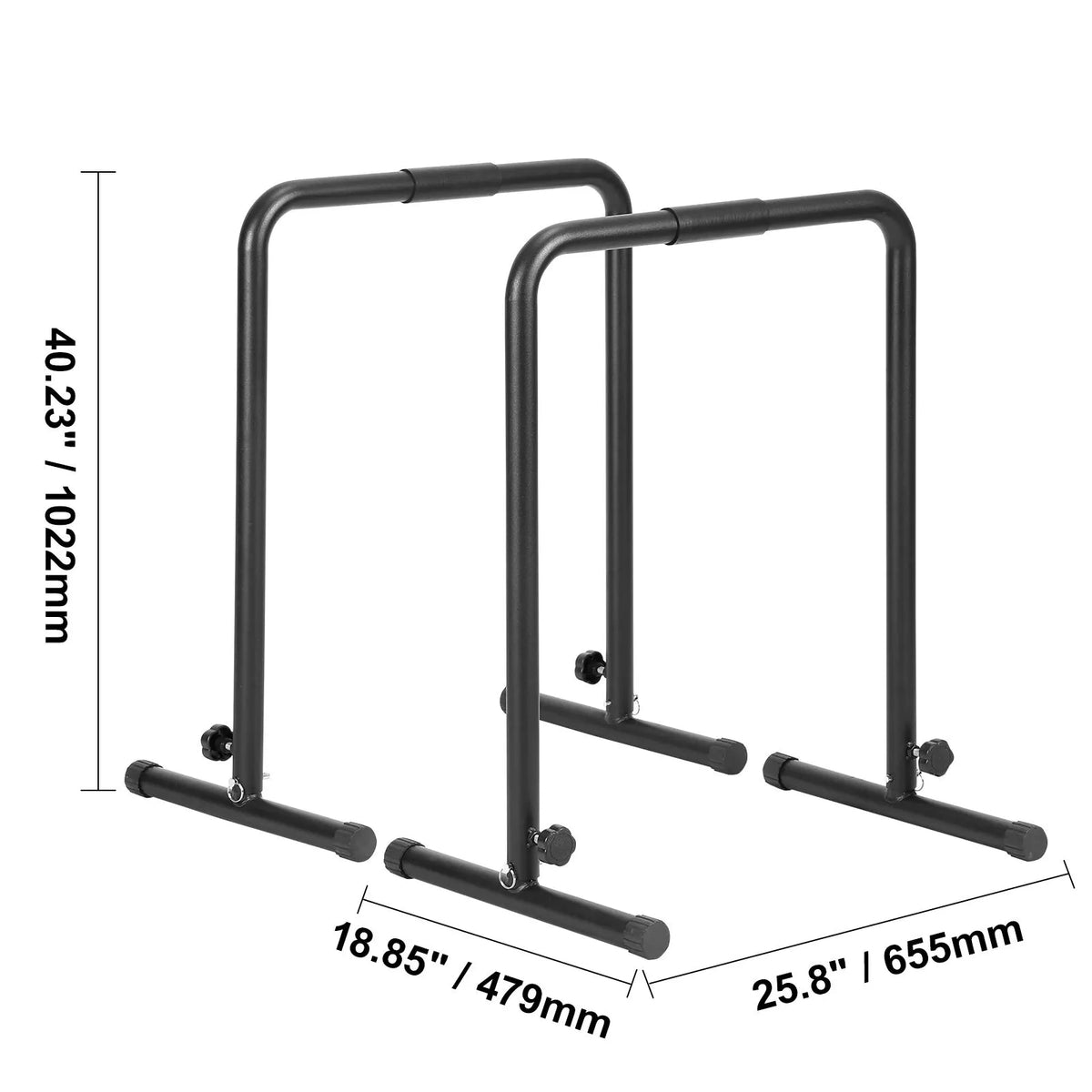 Dip Bars, 200 kg Capacity, Heave Duty Dip Stand Station with Adjustable Height, Fitness Workout Dip Bar Station Stabilizer Parallette Push Up Stand, Parallel Bars for Strength Training Home Gym - Image 8