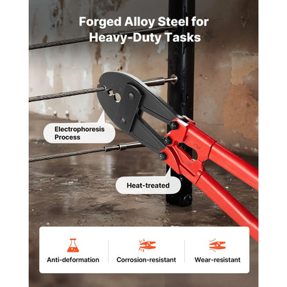 762mm/30" Hand Swager, Swaging Tool for 5/32", 1/4" and 5/16" Aluminum/Copper Sleeves - Image 5