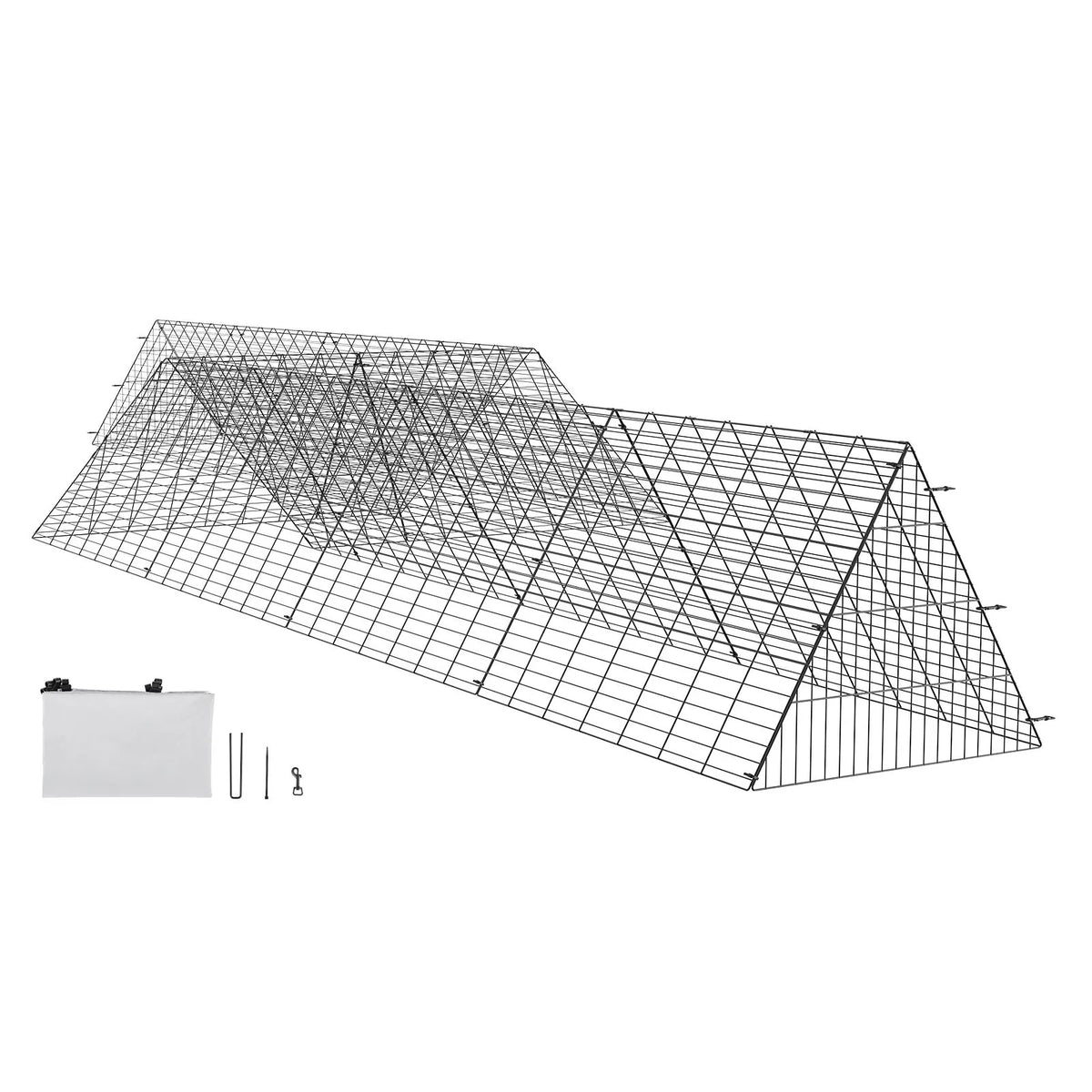 Chicken Tunnels, 729 x 200 x 61.5cm(LxWxH) Chicken Tunnels for Yard, Portable Chicken Tunnels for Outside with Corner Frames, 2 Sets, Suitable for Chickens, Ducks, Rabbits - Image 9