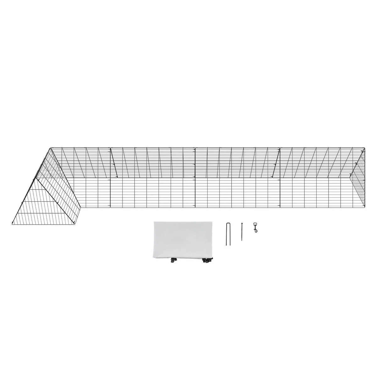 Chicken Tunnels, 400x100x61.5 cm(LxWxH) Chicken Tunnels for Yard, Portable Chicken Tunnels for Outside with Corner Frames, Chicken Coop Run, Suitable for Chickens, Ducks, Rabbits