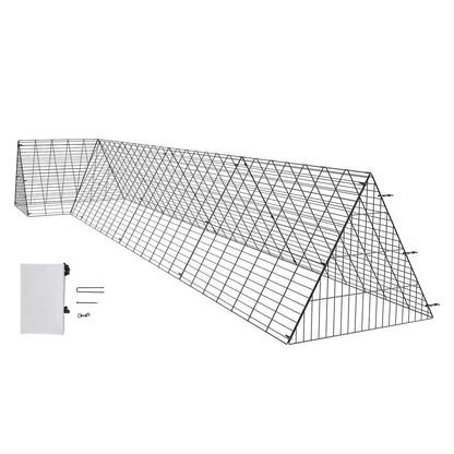 Chicken Tunnels, 400x100x61.5 cm(LxWxH) Chicken Tunnels for Yard, Portable Chicken Tunnels for Outside with Corner Frames, Chicken Coop Run, Suitable for Chickens, Ducks, Rabbits - Image 9