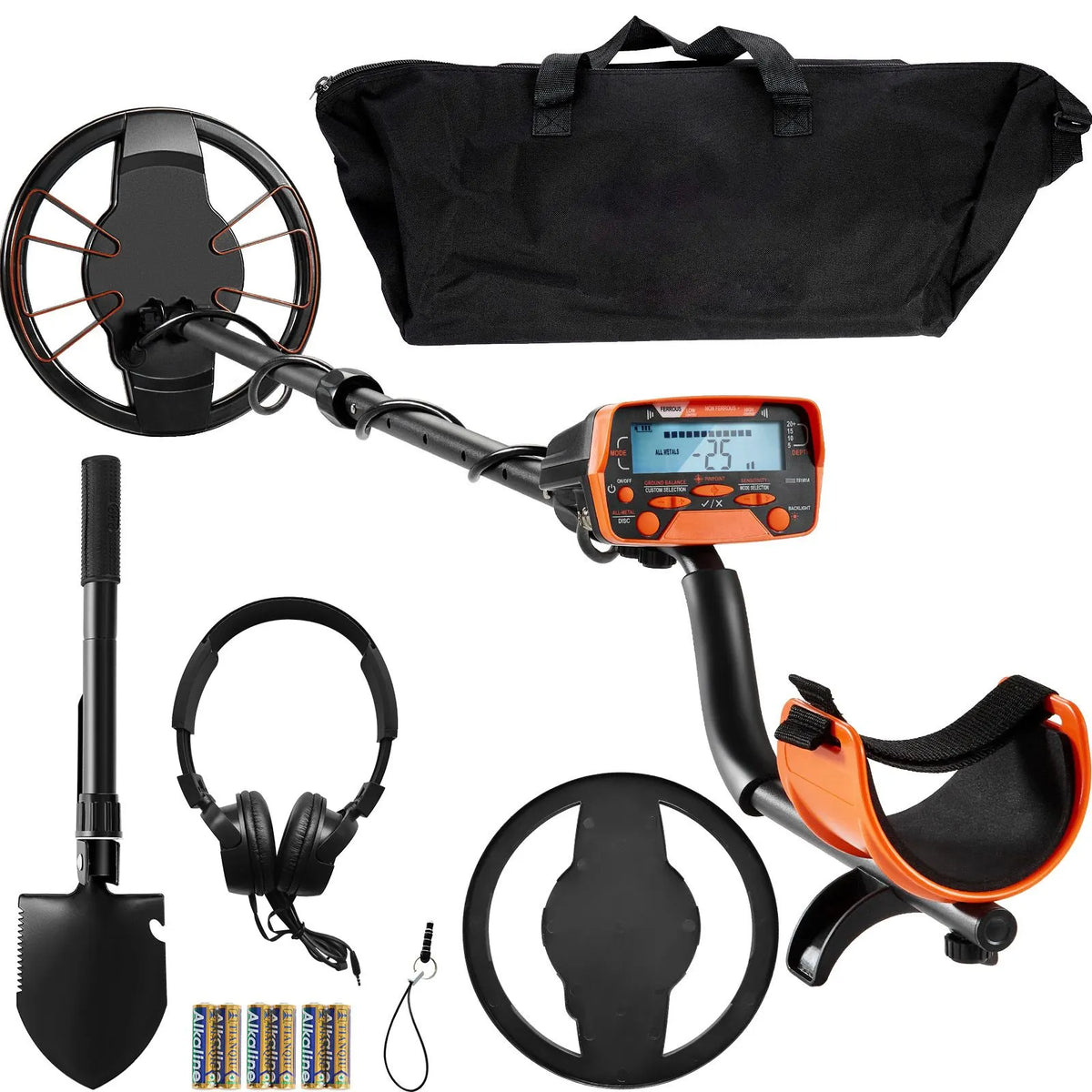 Metal Detector for Adults&Kids, 250mm, Professional Adjustable Higher Accuracy Gold Detector, IP68 Waterproof Coil with LCD Display 7 Modes Advanced DSP Chip, for Detecting Gold Treasure Hunting - Image 9