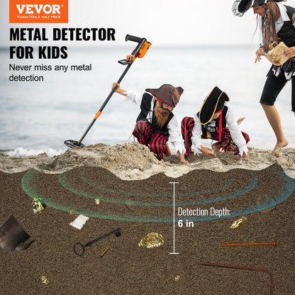 Metal Detector for Kids, 150mm, Waterproof Search Coil with LCD Display, Adjustable 660.4-914.4 mm Gold Detector, Lightweight Carbon Fiber Stem for Junior & Youth Detecting Gold Coin Treasure - Image 2